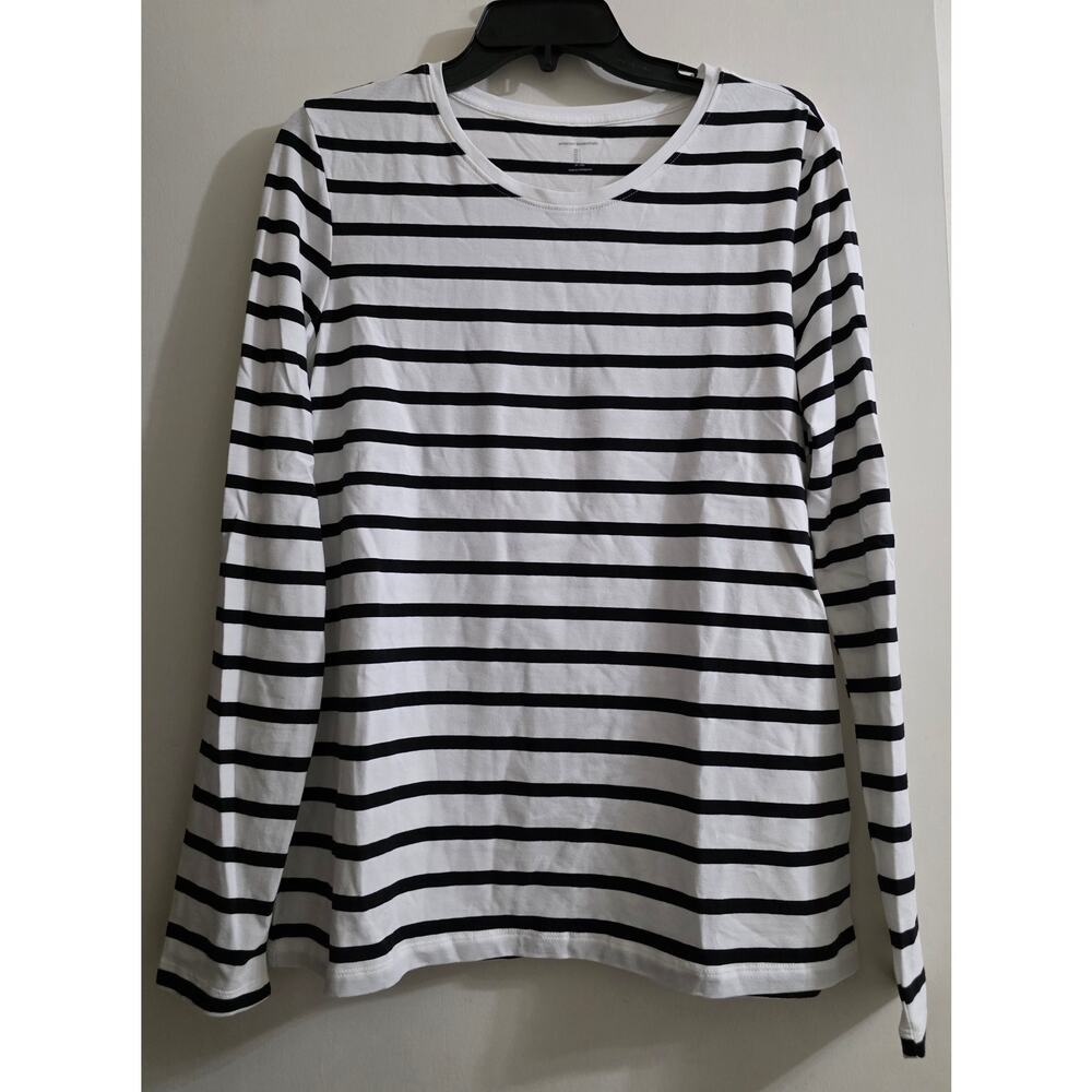 Women's Striped Long Sleeve Top, NEW Large.